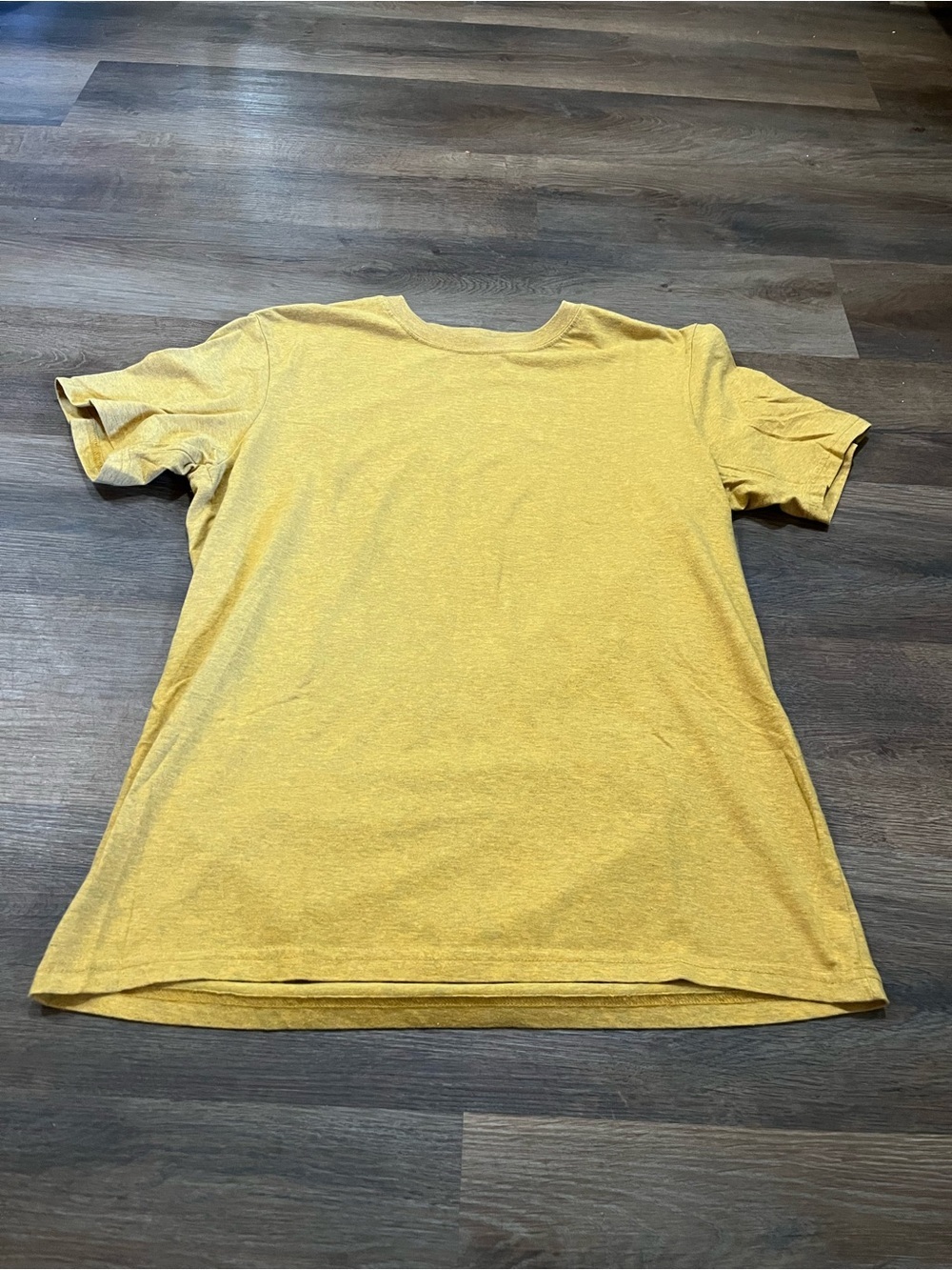 PrAna Heathered Yellow Crew Neck T-Shirt Men's Medium Organic Cotton Casual Tee